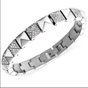 Michael Kors silver pyramid stud bracelet